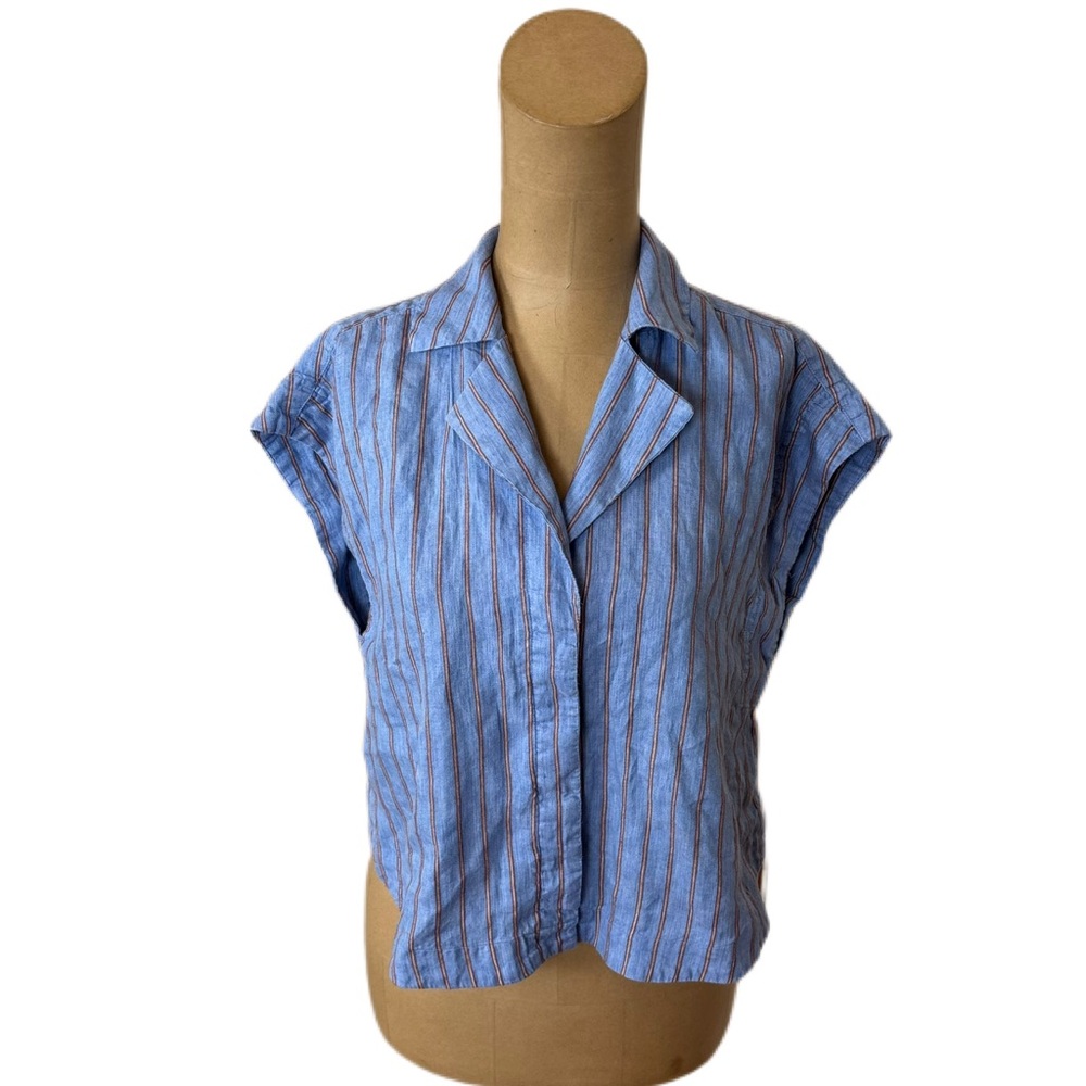 Madewell Resort-Collar Shirt in Linen Blend Size XS